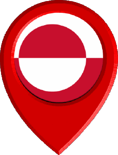 Flags America Greenland Location Pin 