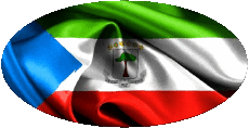 Drapeaux Afrique Guinée Equatorial Ovale 01 
