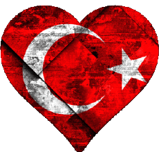 Flags Asia Turkey Heart 