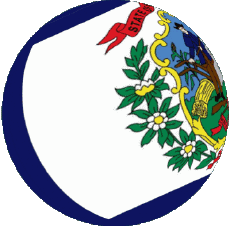 Banderas América U.S.A - Estados Virginia Occidental Esfera - Cubo 