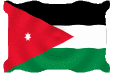 Flags Asia Jordan Waving 