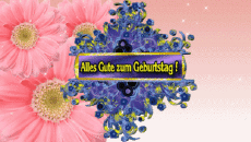 Nachrichten Deutsche Alles Gute zum Geburtstag Blumen Animierter Hintergrund 002 