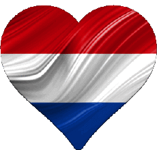 Drapeaux Europe Pays-Bas Coeur 