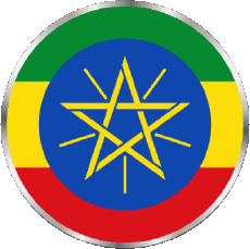 Flags Africa Ethiopia Round 