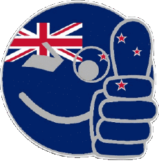 Flags Oceania New Zealand Smiley - OK 
