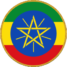 Fahnen Afrika Äthiopien Runde 