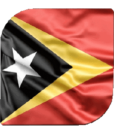 Drapeaux Asie Timor Oriental Carré 