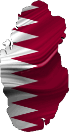 Flags Asia Qatar Map 