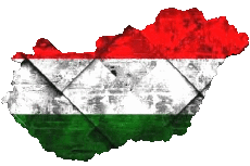 Flags Europe Hungary Map 