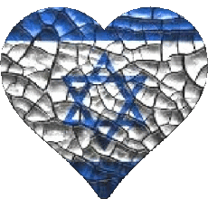 Bandiere Asia Israele Cuore 