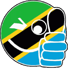 Drapeaux Afrique Tanzanie Smiley - OK 