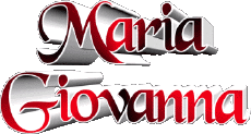 Prénoms FEMININ - Italie M Composé Maria Giovanna 