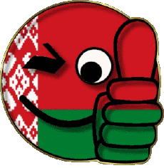 Banderas Europa Bielorrusia Smiley - OK 