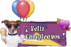 Messagi Spagnolo Feliz Cumpleaños Animales 006 