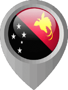 Flags Oceania Papua New Guinea Location Pin 