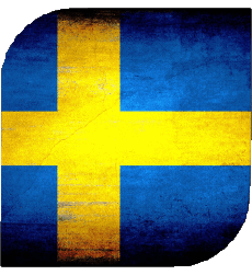 Flags Europe Sweden Square 