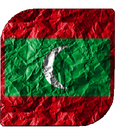 Drapeaux Asie Maldives Carré 