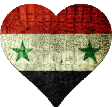 Flags Asia Syria Heart 