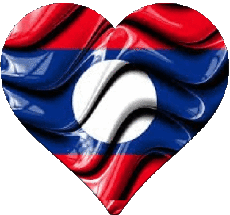 Banderas Asia Laos Corazón 