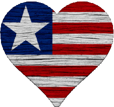 Bandiere Africa Liberia Cuore 