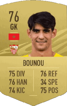 Sportivo F I F A - Giocatori carte Marocco Yassine Bounou 