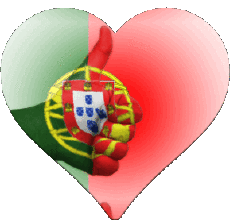Flags Europe Portugal Heart 