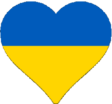 Banderas Europa Ucrania Corazón 