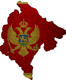 Banderas Europa Montenegro Mapa 