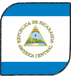 Drapeaux Amériques Nicaragua Carré 