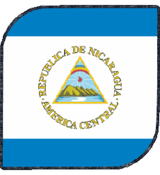 Flags America Nicaragua Square 