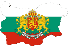 Banderas Europa Bulgaria Mapa 