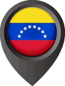 Flags America Venezuela Location Pin 