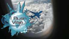 Messages Spanish Buen Viaje Animated Background 002 