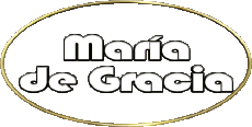 Prénoms FEMININ - Espagne M Composé María de Gracia 