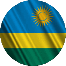 Drapeaux Afrique Rwanda Rond 