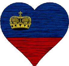 Bandiere Europa Liechtenstein Cuore 