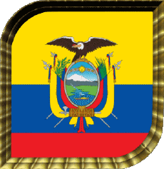 Bandiere America Ecuador Quadrato 