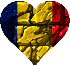 Bandiere Africa Chad Cuore 