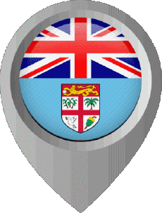 Banderas Oceanía Fiyi Marcador de ubicación 