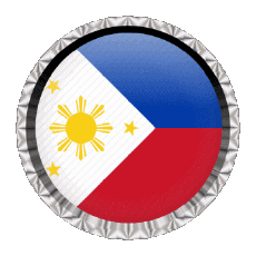 Fahnen Asien Philippinen Rund - Ringe 