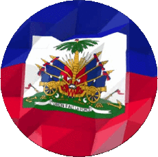 Flags America Haiti Rond 