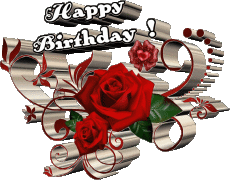 Nachrichten Englisch Happy Birthday Floral Transparenter Hintergrund 004 