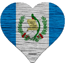 Banderas América Guatemala Corazón 