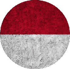 Drapeaux Asie Indonésie Rond 