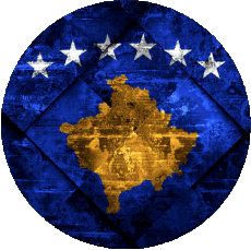 Flags Europe Kosovo Round 