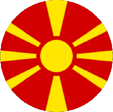 Fahnen Europa Mazedonien Runde 