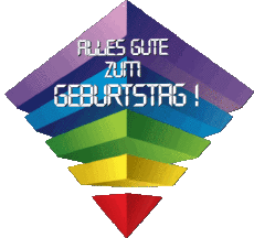 Messages German Alles Gute zum Geburtstag Zusammenfassung - geometrisch Transparent Background 010 