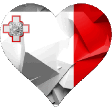 Banderas Europa Malta Corazón 