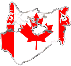 Drapeaux Amériques Canada Carte 