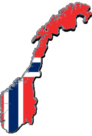 Fahnen Europa Norwegen Karte 